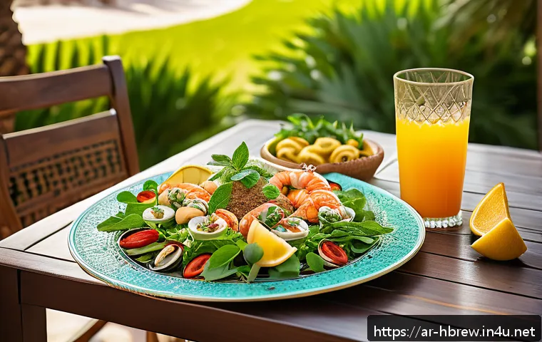 홈메이드 술 페어링 가이드 - A vibrant Middle Eastern dining table set outdoors during a warm summer day, featuring a variety of ...